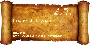 Leopold Tivadar névjegykártya
